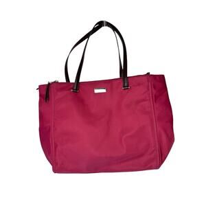 Kate Spade Basic Fuchsia Burgundy Nylon Shoulder Tote Bag